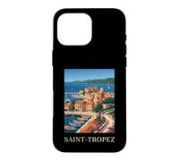 Saint Tropez French Riviera Retro Travel Coast Case for iPhone 16 Pro Max