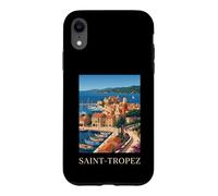 Saint Tropez French Riviera Retro Travel Coast Case for iPhone XR