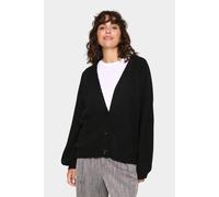Saint Tropez Garbiesz V-Neck Button Cardigan In Black Black M