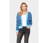 Saint Tropez Ibenmeisz Open Front Stripes Cardigan In Light Blue Light Blue XL