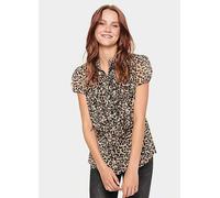 Saint Tropez Lilja Short Sleeve Crinkle Shirt Leopard
