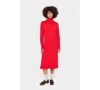 Saint Tropez Mila Rollneck Knitted Midi Dress In Red Red XS