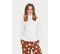Mila Rollneck Pullover Plain Saint Tropez White XL