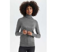 Mila Rollneck Pullover Plain Saint Tropez Grey S