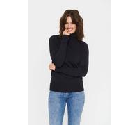Saint Tropez Mila Rollneck Pullover Plain In Blue Blue L