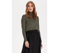 Saint Tropez Mila Rollneck Pullover Plain In Green Green L