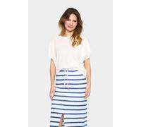 Saint Tropez Mila Short Sleeve Round Neck Pullover In White White M