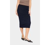 Saint Tropez Milasz Knitted Midi Length Pencil Skirt In Dark Navy Dark Navy L