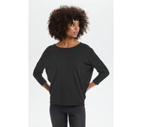 Saint Tropez Milasz R-Neck Pullover Plain In Black Black L