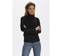 Mila Rollneck Pullover Plain Saint Tropez Black L