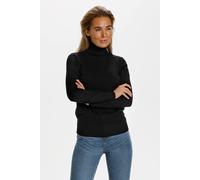 Mila Rollneck Pullover Plain Saint Tropez Black XS