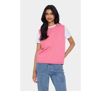 Saint Tropez Milasz Sleeveless Knitted Crew Neck Vest In Bright Pink Bright Pink L