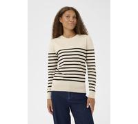 Saint Tropez Milasz Slim Fit Striped Jumper In Light Beige Light Beige L