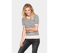 Saint Tropez Milasz Striped Pullover Top In Off White Off White S