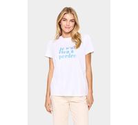 Saint Tropez Printed Classic Short Sleeve T-Shirt In White White XXL
