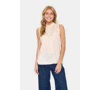 Saint Tropez Women's Aileen Sleeveless High Neck Top in Cream | Size: XL