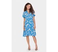 Saint Tropez Women's Eda Short Sleeve Dress in Blue | Size: Large Saint Tropez Blue L