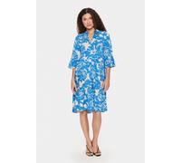 Saint Tropez Women's EdaSz V-Neck Knee Length Dress in Blue | Size: Large Saint Tropez Blue L