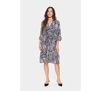 Saint Tropez Women's EdaSz V-Neck Knee Length Dress in Dark Navy | Size: 2XL