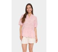 Saint Tropez Women's Geleksa V-Neck Blouse in Baby Pink | Size: Small