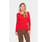 Saint Tropez Women's GillSZ Pullover Slim Fit Round Neck in Red | Size: Medium