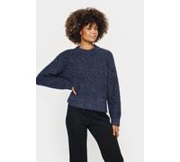 Saint Tropez Women's HalfaSZ Pullover Glitter Knit Casual Fit in Blue | Size: Small Saint Tropez Blue S