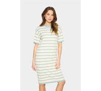Saint Tropez Women's LikamSZ Short Sleeve Striped Midi Dress in Ecru | Size: Small