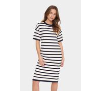 Saint Tropez Women's LikamSZ Short Sleeve Striped Midi Dress in Off White | Size: Small