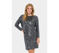 Saint Tropez Women's Long Sleeve Sequin Blouse in Dark Grey | Size: Medium