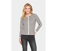 Saint Tropez Women's Mila Long Sleeve Slim Fit Cardigan in Light Beige | Size: Medium Saint Tropez Light Beige M