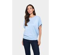 Saint Tropez Women's Mila Short Sleeve Round Neck Pullover in Baby Blue | Size: Large Saint Tropez Baby Blue L