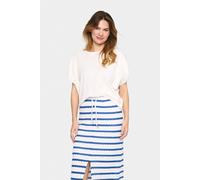 Saint Tropez Mila Short Sleeve Round Neck Pullover In White White M