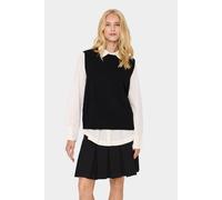 Saint Tropez Women's Mila Vest in Black | Size: 2XL