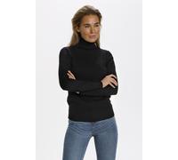 Mila Rollneck Pullover Plain Saint Tropez Black XL