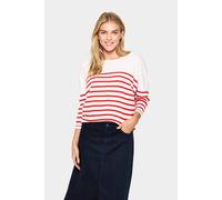 Saint Tropez Women's MilaSZ Round Neck Striped Jumper | Size: XL