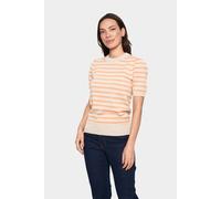Saint Tropez Women's MilaSZ Striped Pullover Top in Light Beige | Size: Medium Saint Tropez Light Beige M