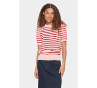 Saint Tropez Women's MilaSZ Striped Pullover Top in Pale Pink | Size: 2XL