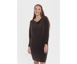 Saint Tropez Women's NoellaSZ Cowl Neck Shimmer Dress in Dark Brown | Size: Large