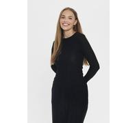 Saint Tropez Women's NoriaSZ Long Sleeve Shimmer Top in Black | Size: Medium