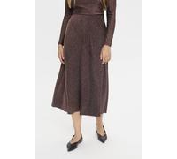 Saint Tropez Women's NoriaSZ Shimmer Midi Skirt in Chocolate | Size: XS