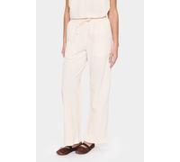 Saint Tropez Women's Zalinda High Waisted Drawstring Trousers in Natural White | Size: Large