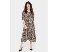 Saint Tropez Zala V-Neck Short Sleeve Maxi Dress Black Reg Leo