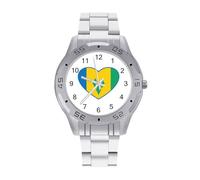 Saint Vincent and Grenadines Flag Heart Business Men's Wrist Watches Alloy Analogue Quartz Watch Fashion Accessories