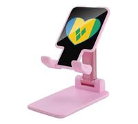 Saint Vincent And Grenadines Flag Heart Funny Phone Stand Adjustable Foldable Plastic Holder for 4-13 Inch Phones Tablets