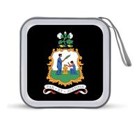 Saint Vincent And Grenadines Funny CD Case 40 Capacity DVD Holder Portable Storage Disc Binder Wallet for Car Home Travel