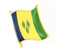 Saint Vincent and the Grenadines Caribbean Metal Enamel Country Flag Pin Badge