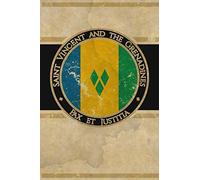 Saint Vincent and the Grenadines: North America USA Flag St Vincentian Vincy Cool Vintage Art Design Notebook Journal for Writing, Diary, Journaling, ... Paper, Book Birthday Gift Best for Adults