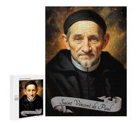 Saint Vincent De Paul Portrait: New Year Gift, 500 PCS Wooden Art Puzzle - for A Rewarding Weekend Challenge