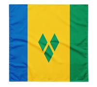 Saint Vincent & The Grenadines Flag Bandana Single-Sided Print Double-Folded Edges