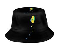 Saint Vincent& The Grenadines Terrain Map Bucket Hat Unisex Sun Hat Fisherman's Hat Summer Travel Bucket Beach Sun Hat Black
